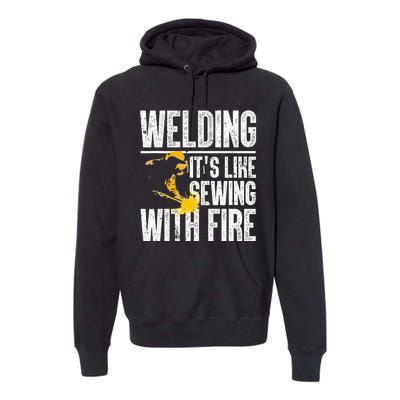 Best Welding Design For Wo Welder Welding Metal Weld Premium Hoodie