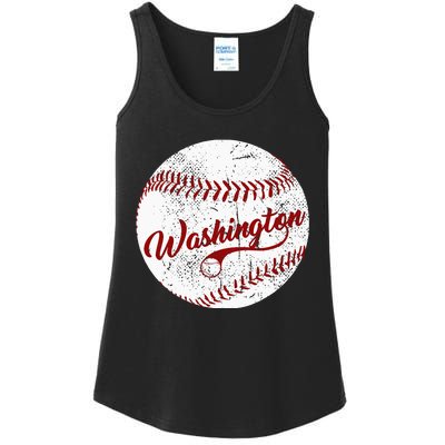 Baseball Washington DC Team Love Baseball National Pastim Ladies Essential Tank