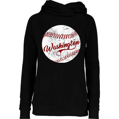 Baseball Washington DC Team Love Baseball National Pastim Womens Funnel Neck Pullover Hood