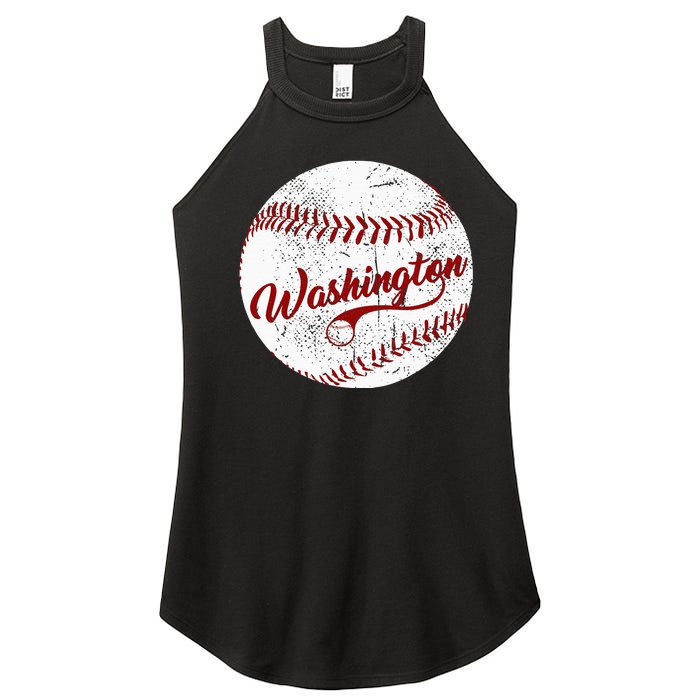 Baseball Washington DC Team Love Baseball National Pastim Women’s Perfect Tri Rocker Tank