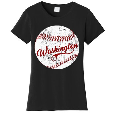 Baseball Washington DC Team Love Baseball National Pastim Women's T-Shirt