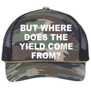 But Where Does The Yield Come From Retro Rope Trucker Hat Cap