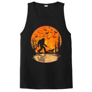 Bigfoot Walking Dachshund Funny Wiener Dog Halloween PosiCharge Competitor Tank