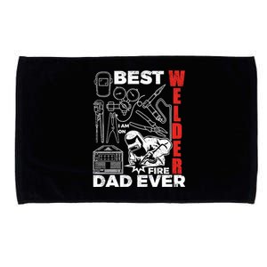 Best Welder Dad Ever Microfiber Hand Towel