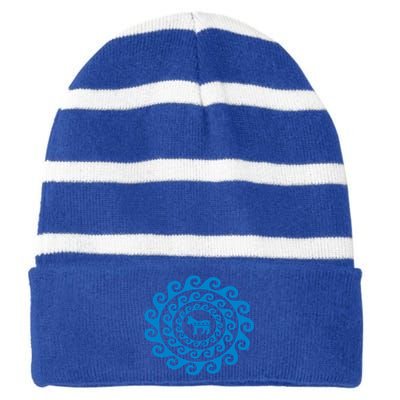 Blue Wave Dala Democratic Donkey Democrat Meaningful Gift Striped Beanie with Solid Band