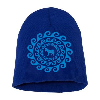 Blue Wave Dala Democratic Donkey Democrat Meaningful Gift Short Acrylic Beanie