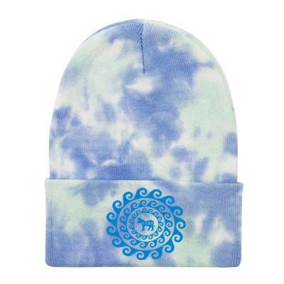 Blue Wave Dala Democratic Donkey Democrat Meaningful Gift Tie Dye 12in Knit Beanie