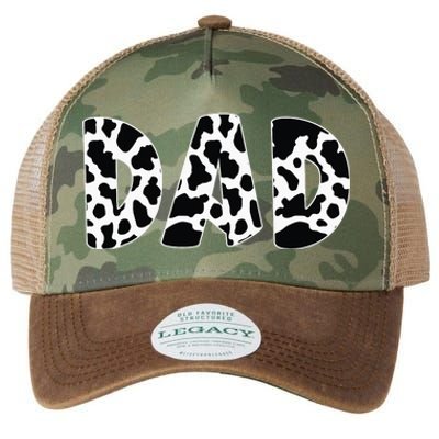 Black White Dad CowCow Animal Father Legacy Tie Dye Trucker Hat