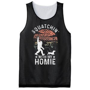 Bigfoot Walking Dachshund Tee Sasquatch Dog Lover Mesh Reversible Basketball Jersey Tank