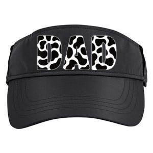  Black White Dad Cow Print Cowboy Animal Pattern Father Dad Adult Drive Performance Visor