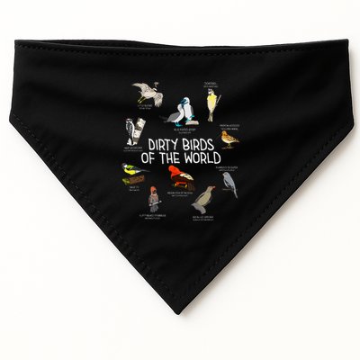 Bird Watching Dirty Birds Of The World Funny Birding USA-Made Doggie Bandana