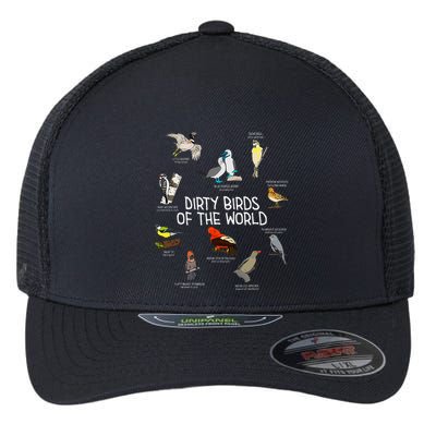 Bird Watching Dirty Birds Of The World Funny Birding Flexfit Unipanel Trucker Cap