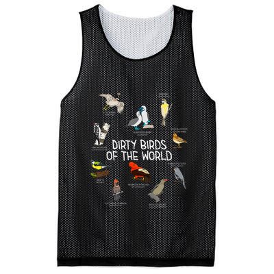 Bird Watching Dirty Birds Of The World Funny Birding Mesh Reversible Basketball Jersey Tank