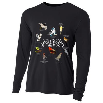 Bird Watching Dirty Birds Of The World Funny Birding Cooling Performance Long Sleeve Crew