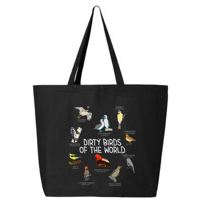 Bird Watching Dirty Birds Of The World Funny Birding 25L Jumbo Tote