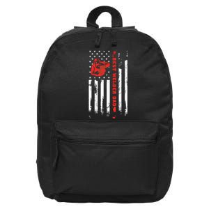 Best Welder Dad Ever Patriotic Distressed American Flag 16 in Basic Backpack