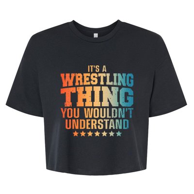 Best Wrestling Design Wrestle Wrestler Bella+Canvas Jersey Crop Tee