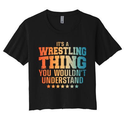 Best Wrestling Design Wrestle Wrestler Women's Crop Top Tee