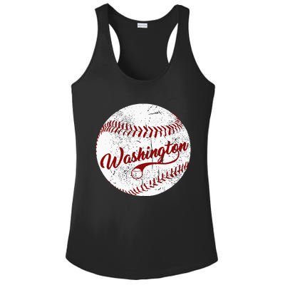 Baseball Washington Dc Team Love Baseball National Pastime Ladies PosiCharge Competitor Racerback Tank