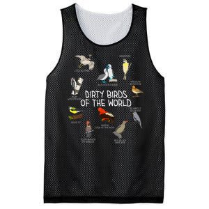 Bird Watching Dirty Birds Of The World Funny Birding Mesh Reversible Basketball Jersey Tank