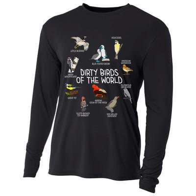 Bird Watching Dirty Birds Of The World Funny Birding Cooling Performance Long Sleeve Crew