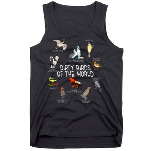 Bird Watching Dirty Birds Of The World Funny Birding Tank Top