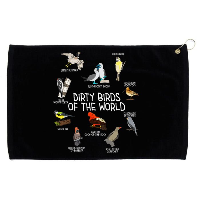 Bird Watching Dirty Birds Of The World Funny Birding Grommeted Golf Towel