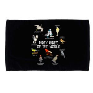 Bird Watching Dirty Birds Of The World Funny Birding Microfiber Hand Towel