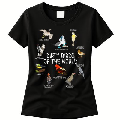 Bird Watching Dirty Birds Of The World Funny Birding Womens T-Shirt