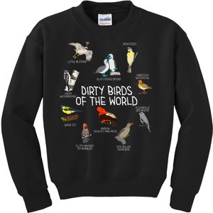 Bird Watching Dirty Birds Of The World Funny Birding Kids Sweatshirt