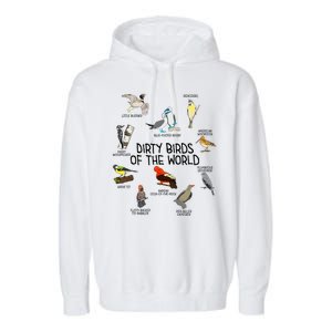 Bird Watching Dirty Birds Of The World Funny Birding Garment-Dyed Fleece Hoodie