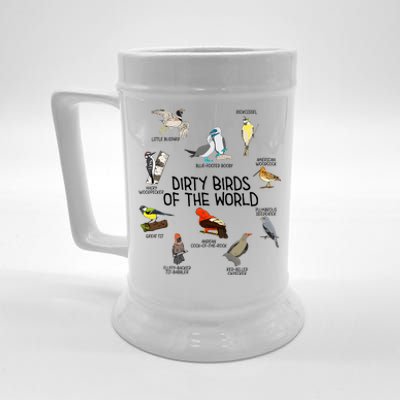 Bird Watching Dirty Birds Of The World Funny Birding Beer Stein