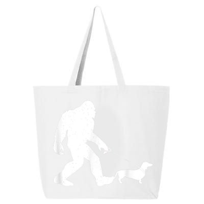 Bigfoot Walking Dachshund Funny Wiener Dog Gift 25L Jumbo Tote