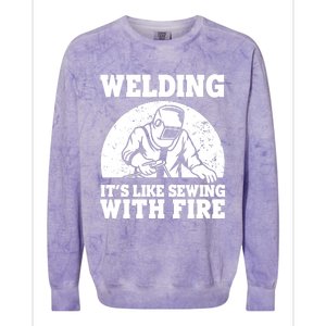 Best Welding Design Welder Welding Metal Weld Colorblast Crewneck Sweatshirt