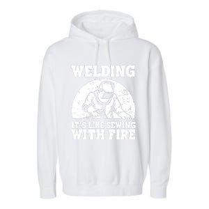 Best Welding Design Welder Welding Metal Weld Garment-Dyed Fleece Hoodie