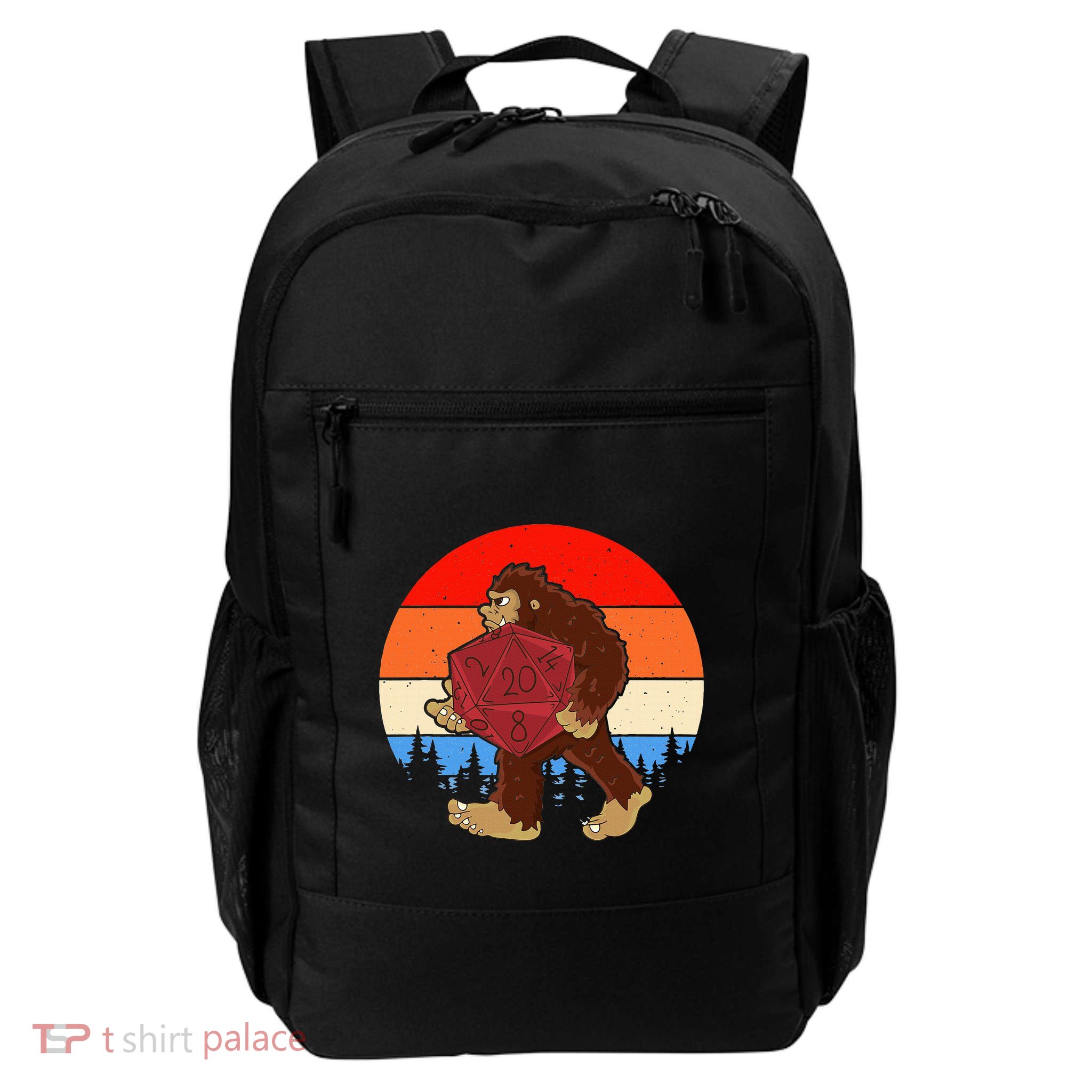 Bigfoot With Dice Rpg Fan Role Playing Lovers Rpg Fans Daily Commute Backpack
