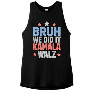 Bruh We Did It Kamala Won Harris Walz 2024 Ladies PosiCharge Tri-Blend Wicking Tank