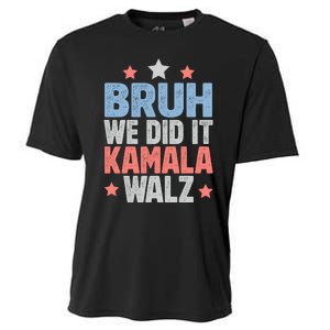 Bruh We Did It Kamala Won Harris Walz 2024 Cooling Performance Crew T-Shirt