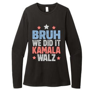 Bruh We Did It Kamala Won Harris Walz 2024 Womens CVC Long Sleeve Shirt