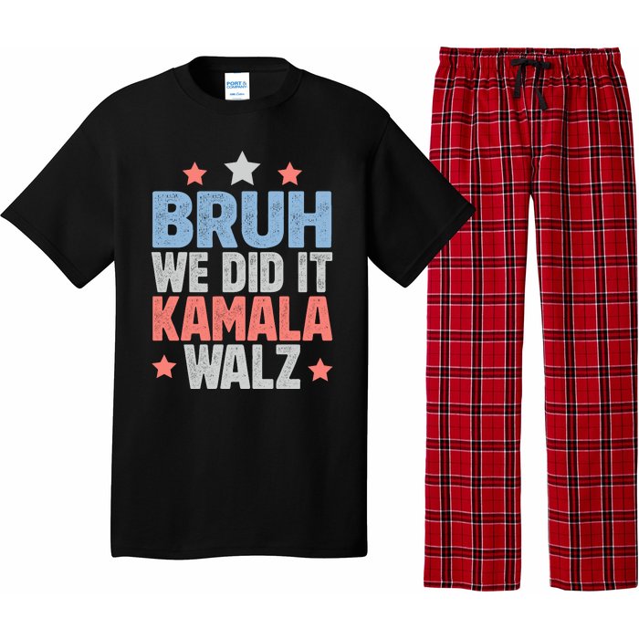 Bruh We Did It Kamala Won Harris Walz 2024 Pajama Set