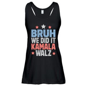 Bruh We Did It Kamala Won Harris Walz 2024 Ladies Essential Flowy Tank