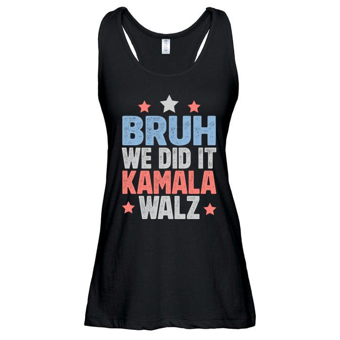 Bruh We Did It Kamala Won Harris Walz 2024 Ladies Essential Flowy Tank