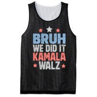 Bruh We Did It Kamala Won Harris Walz 2024 Mesh Reversible Basketball Jersey Tank