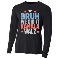 Bruh We Did It Kamala Won Harris Walz 2024 Cooling Performance Long Sleeve Crew