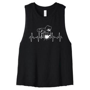 Best Welding Design For Metal Welding Weld Welder Women's Racerback Cropped Tank