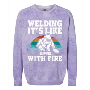 Best Welding Design For Men Women Welder Welding Metal Weld Colorblast Crewneck Sweatshirt