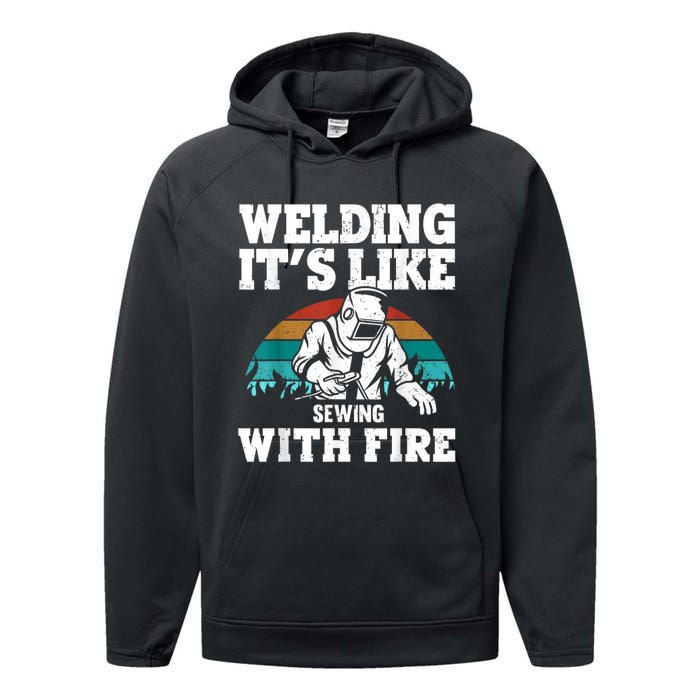 Best Welding Design For Men Women Welder Welding Metal Weld Performance Fleece Hoodie