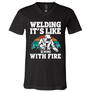 Best Welding Design For Men Women Welder Welding Metal Weld V-Neck T-Shirt