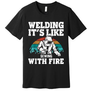 Best Welding Design For Men Women Welder Welding Metal Weld Premium T-Shirt