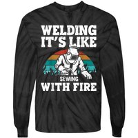 Best Welding Design For Men Women Welder Welding Metal Weld Tie-Dye Long Sleeve Shirt